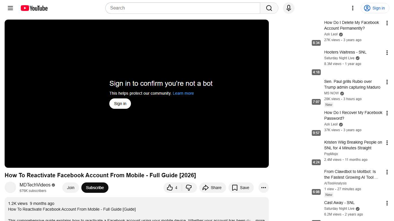 How To Reactivate Facebook Account From Mobile - Full Guide [2026] - YouTube